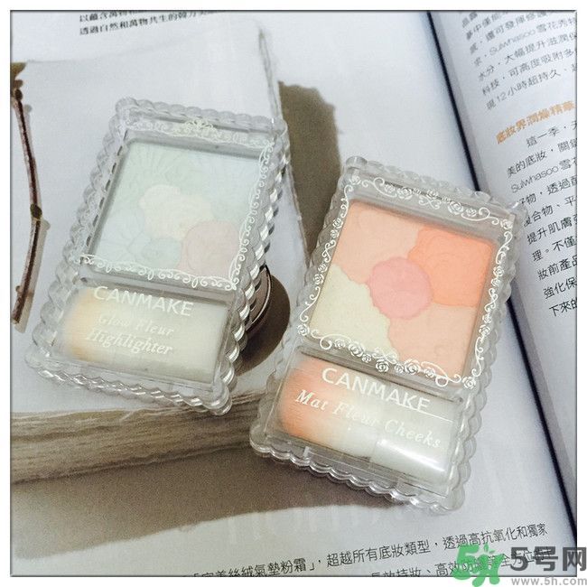 canmake花瓣腮紅色號對比圖？canmake五色花瓣腮紅試色