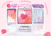 canmake花瓣腮紅色號對比圖？canmake五色花瓣腮紅試色