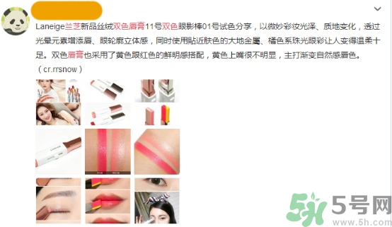 蘭芝雙色口紅哪個顏色好看？蘭芝雙色口紅怎么涂？