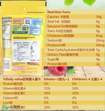 嘉寶溶豆成分如何？嘉寶溶豆成分表