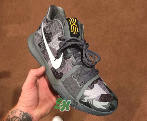 nike kyrie 3 girls eybl會發(fā)售嗎？歐文3代精英賽灰色迷彩實物