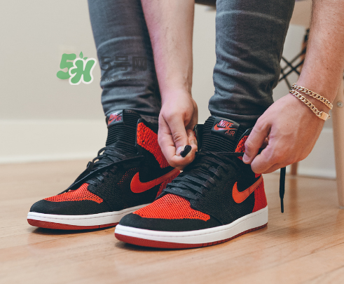 air jordan 1 flyknit banned上腳怎么樣？aj1編織款毛線鞋上腳效果