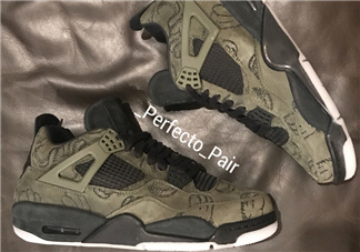 kaws與air jordan 4聯(lián)名橄欖綠版本實(shí)物什么樣？