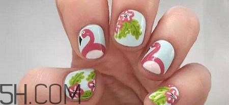 為什么美甲店做的指甲不容易掉？ins火烈鳥(niǎo)美甲圖案教程