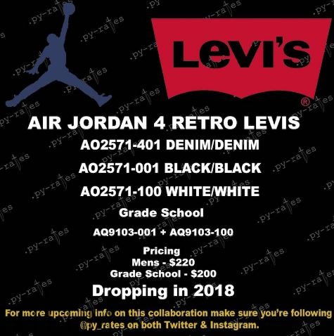 levis與air jordan 4聯(lián)名款實物什么樣_多少錢？