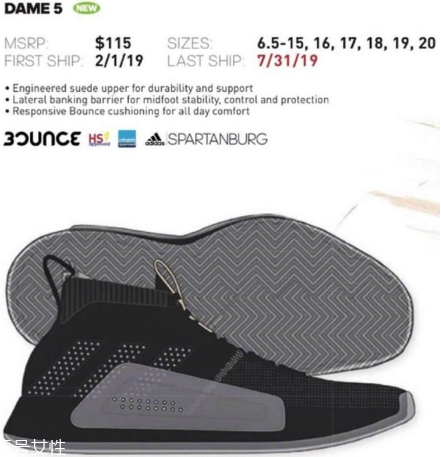 adidas dame 5諜照是什么樣？利拉德5代諜照曝光